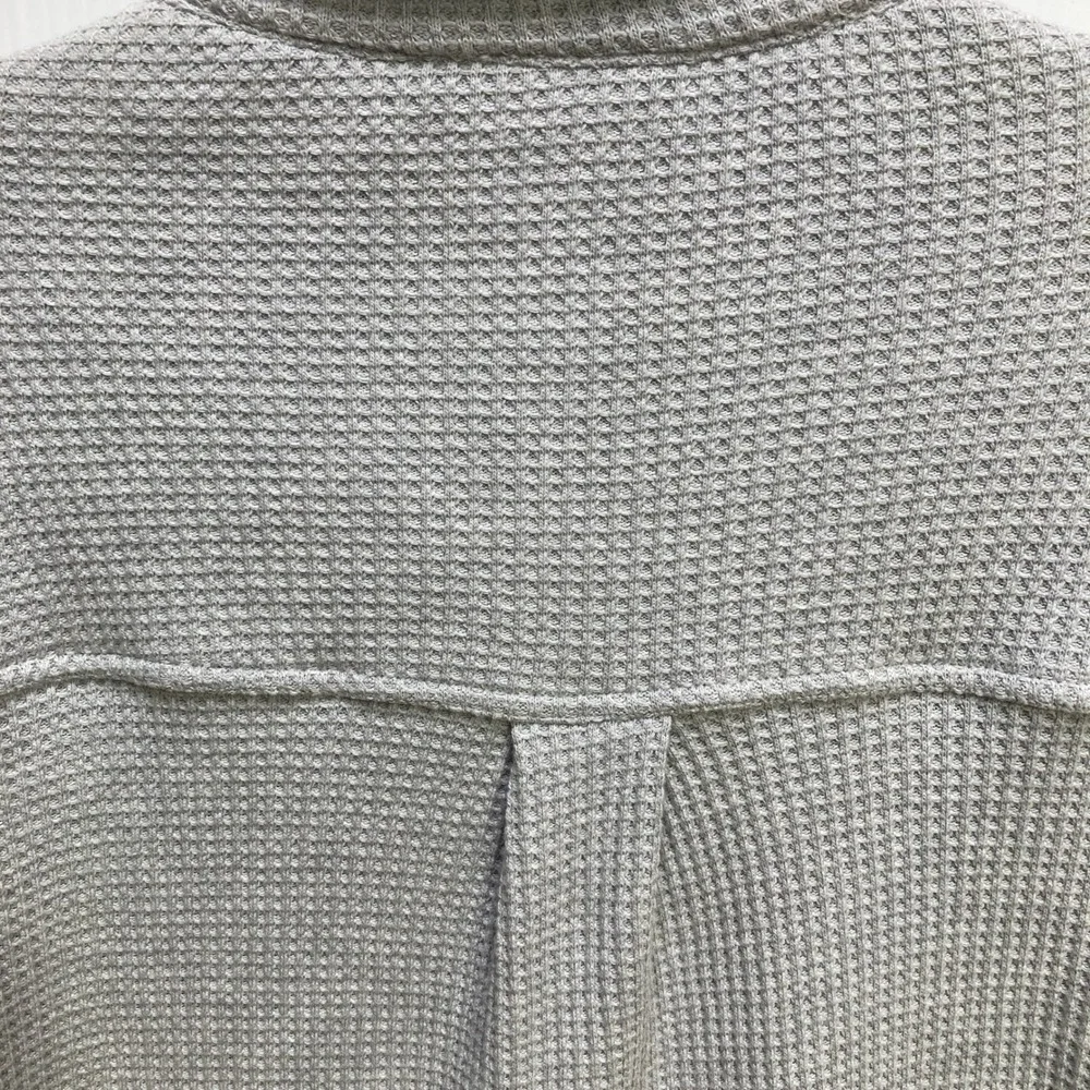 FREEWORLD Womens‎ Cleo Gray Waffle Knit Button Down Shacket Jacket M Long Sleeve